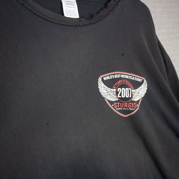 Sturgis Distressed Black Hills Rally Longsleeve Tee 2007 / - Picture 6 of 8